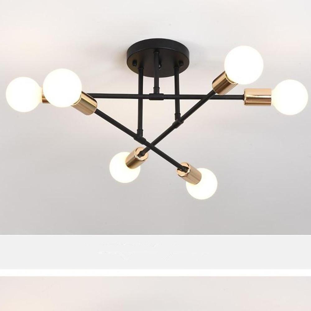 Modern Sputnik Chandelier - 6 LED Bulbs, Novelty Metal Finish, Contemporary Design