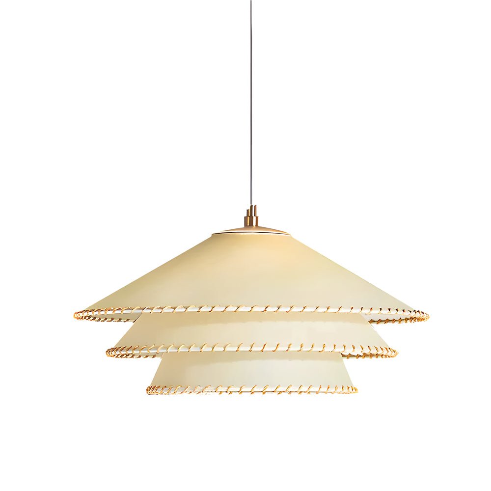 Tiered Parchment Paper Pendant Light - Multi-Layer Lamp for Elegant Decor