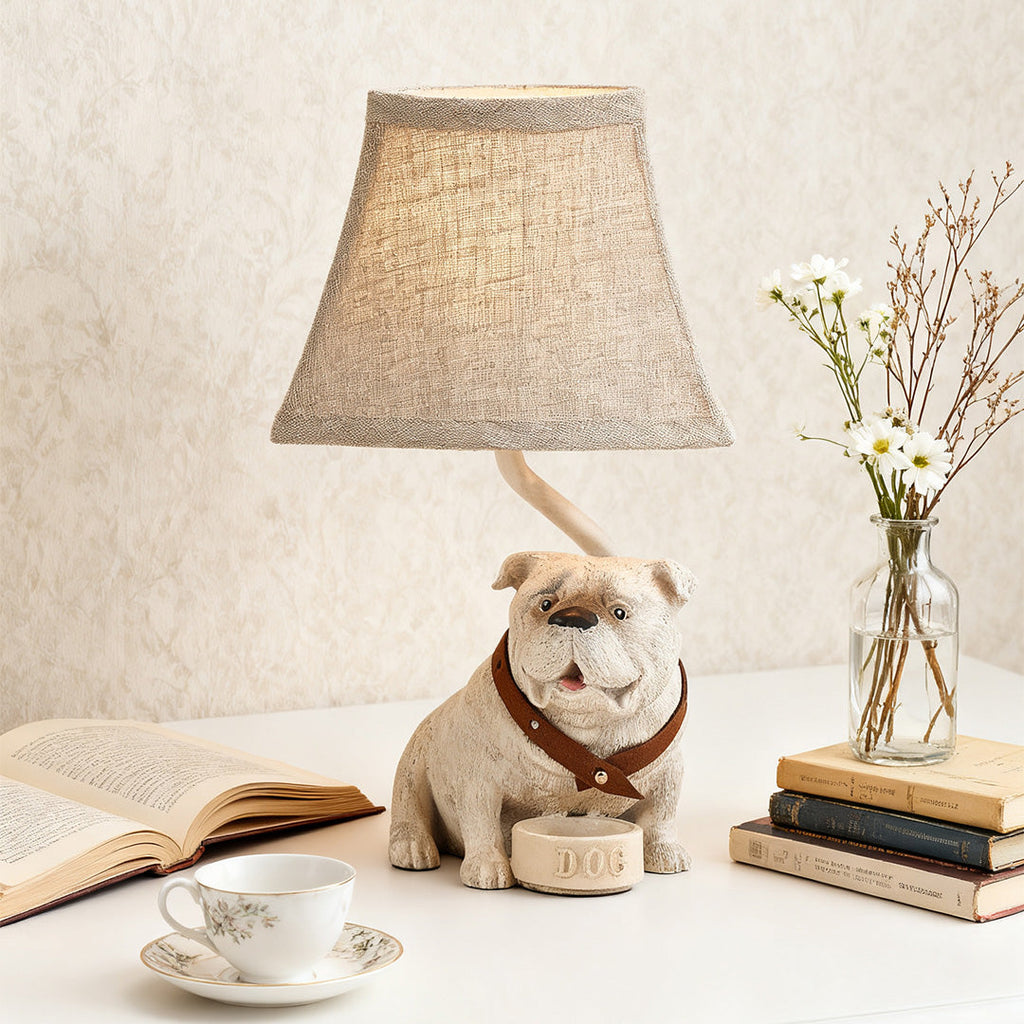 Mid-Century Dog Table Lamp - Elegant White Resin Light Fixture

Add a touch of style to your home with this mid-century dog table lamp. Crafted from elegant white resin, it serves as both a decorative piece and a functional light source. Perfect for dog l