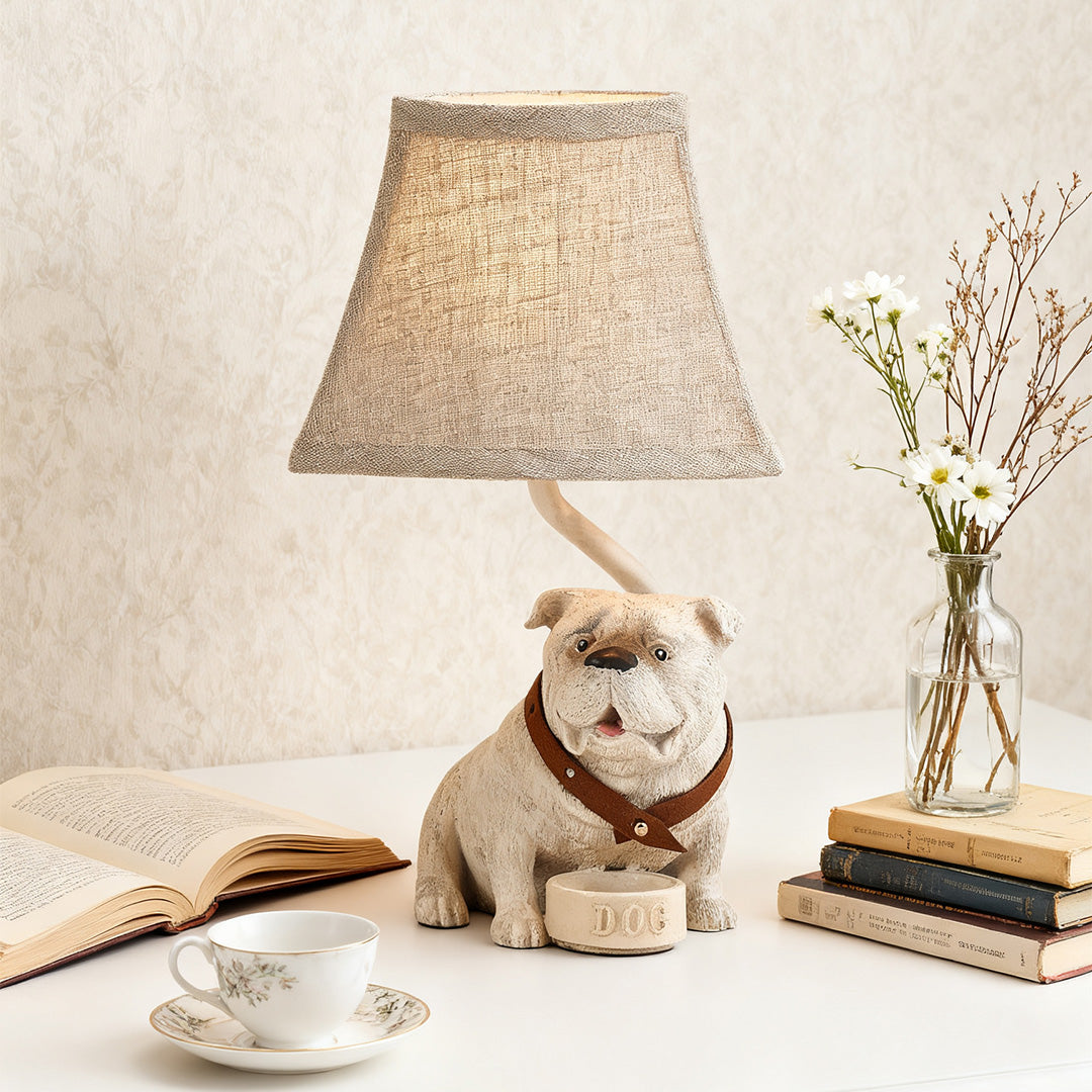 Mid-Century Dog Table Lamp - Elegant White Resin Light Fixture

Add a touch of style to your home with this mid-century dog table lamp. Crafted from elegant white resin, it serves as both a decorative piece and a functional light source. Perfect for dog l