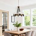 Vintage 8-Light Artistic Bean Globe Chandelier Ceiling Light