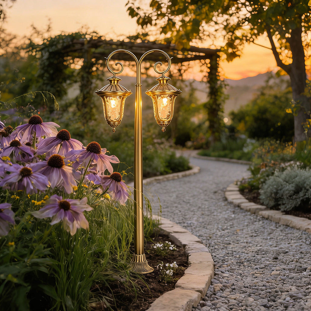 European Style Copper LED Vintage Outdoor Path Light - Durable and Elegant Illumination