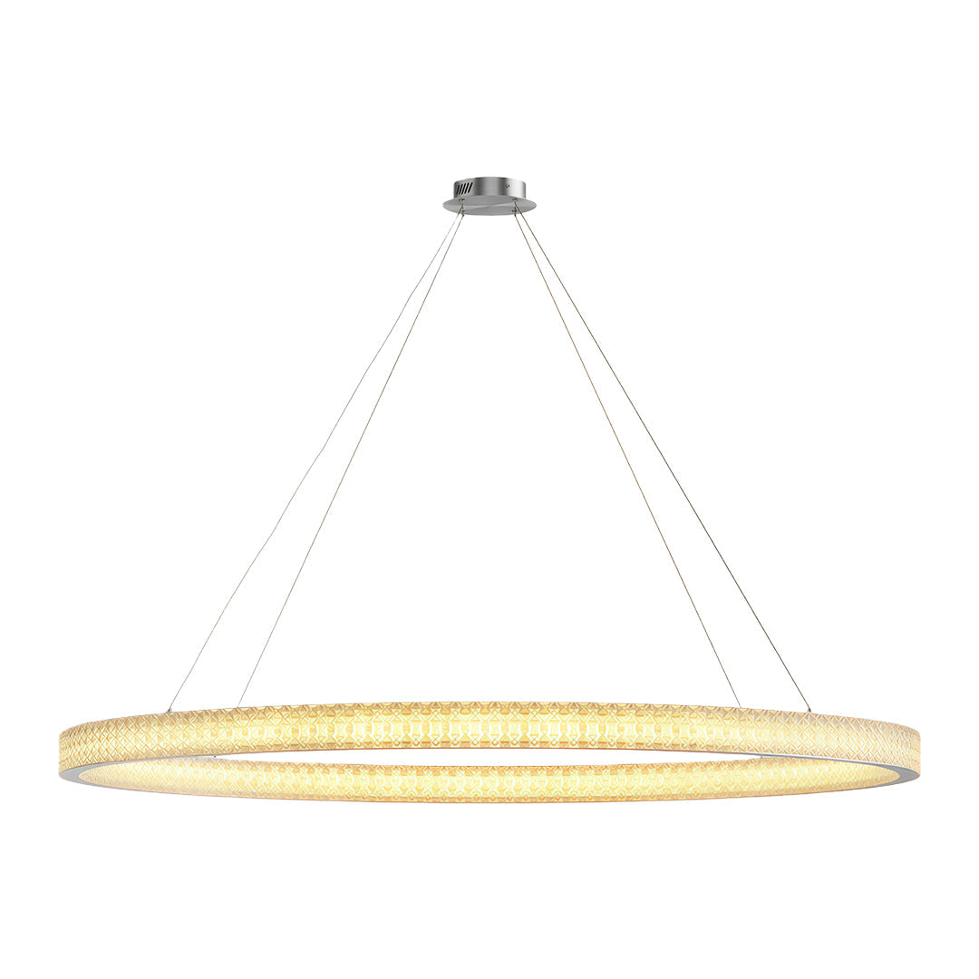 Circular Modern Copper Chandelier – Luxury Ceiling Light Fixture