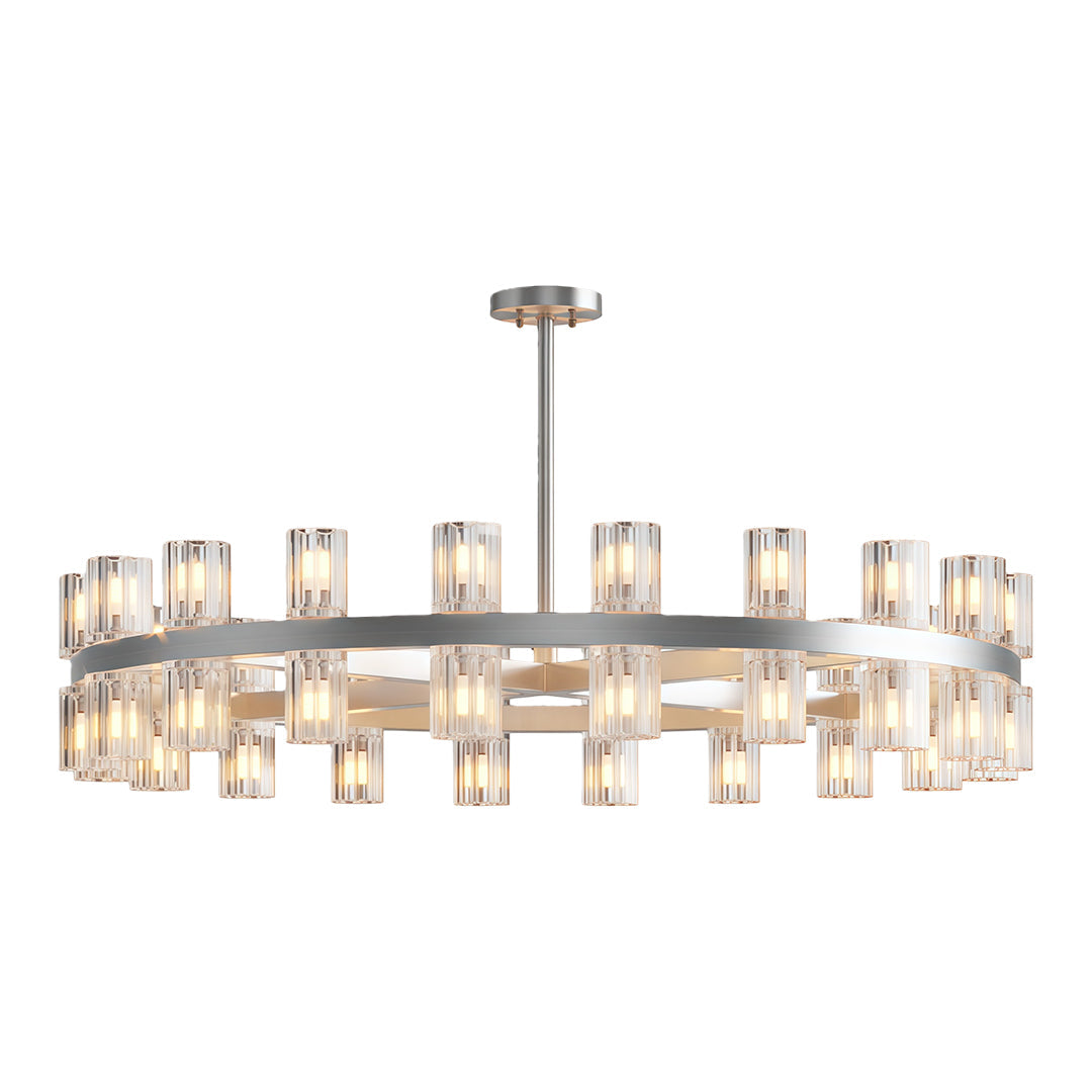 Luxury Crystal Chandelier - American Copper Ceiling Light