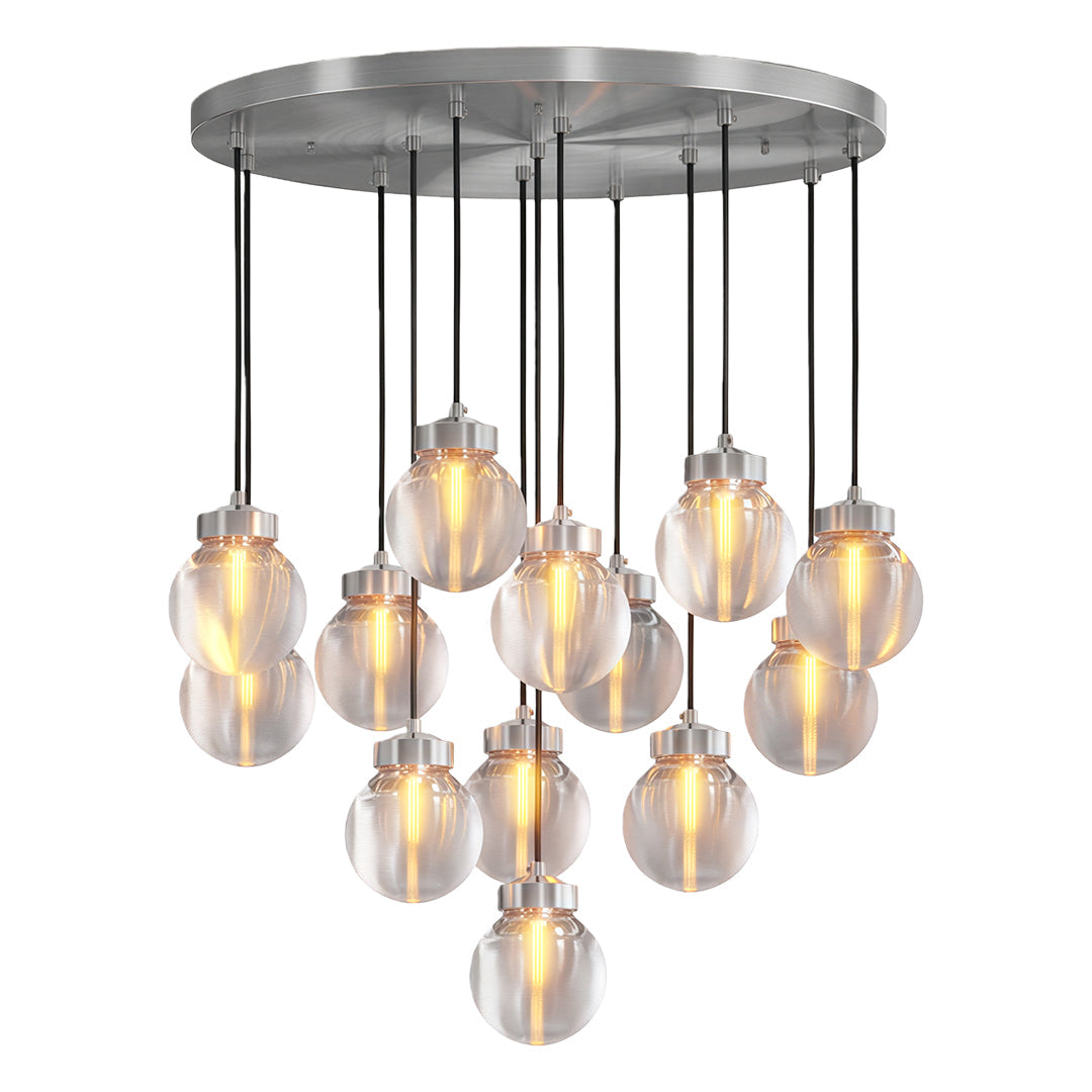 Modern Copper Chandelier Luxury Glass Ceiling Light