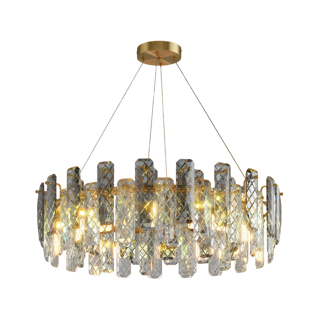Contemporary Crystal Chandelier Eye-Protecting Ceiling Light