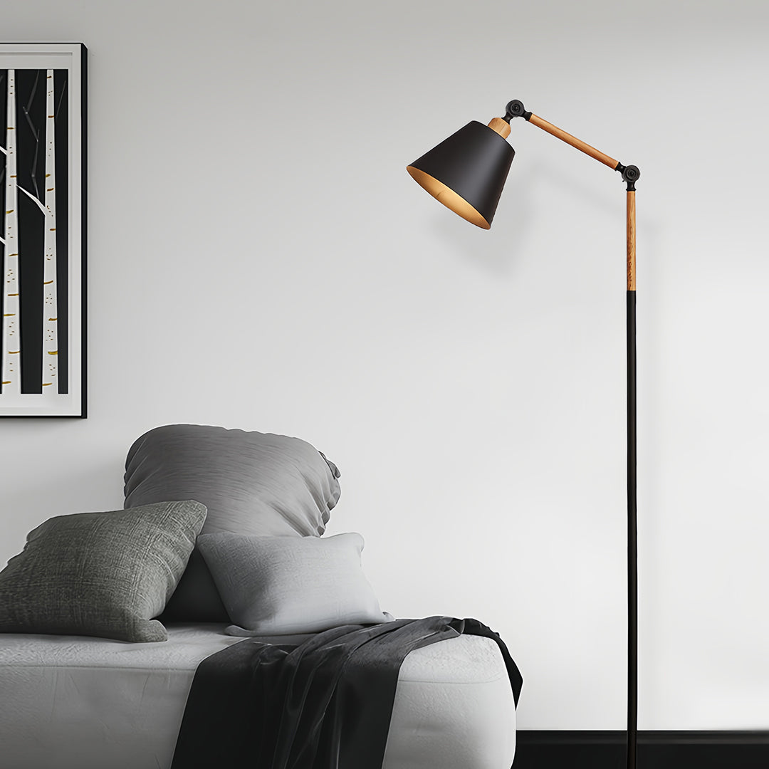Modern Adjustable Metallic Floor Lamp - Sleek Standing Light for Home Decor