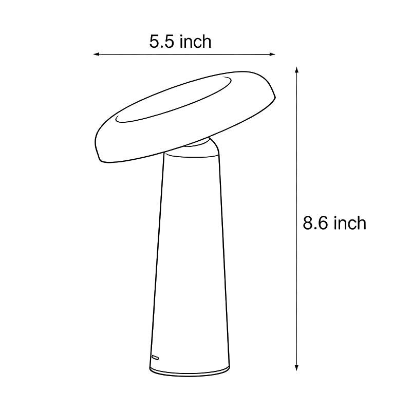 Mushroom Shaped USB-Rechargeable Modern Table Lamp - Stylish Lighting for Home and Office