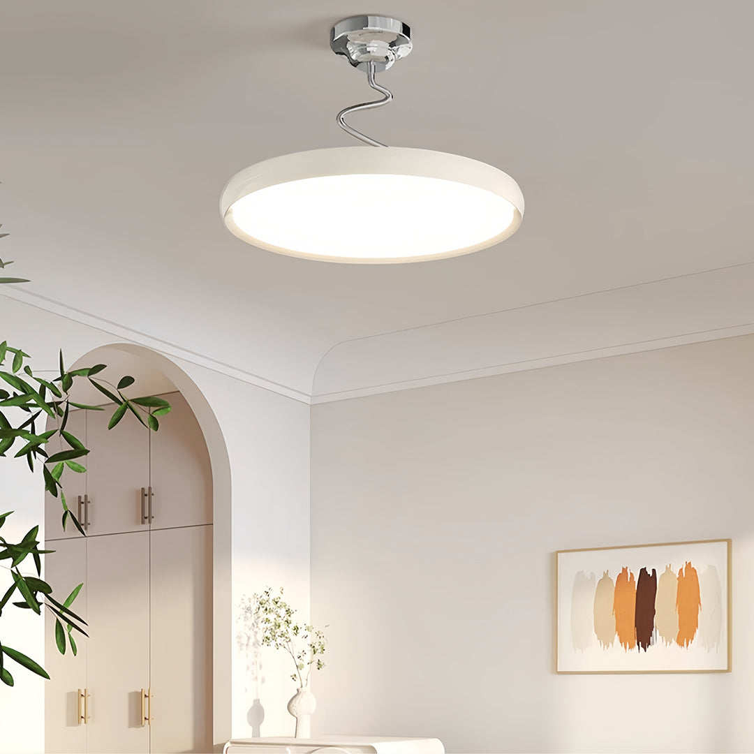 Modern Semi Flush Mount Twisted Full-Spectrum Ceiling Light