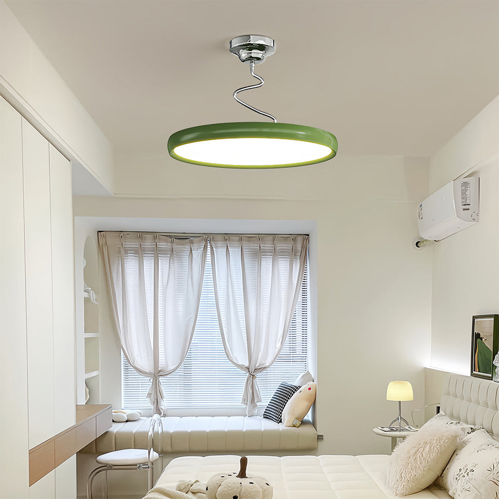 Modern Semi Flush Mount Twisted Full-Spectrum Ceiling Light
