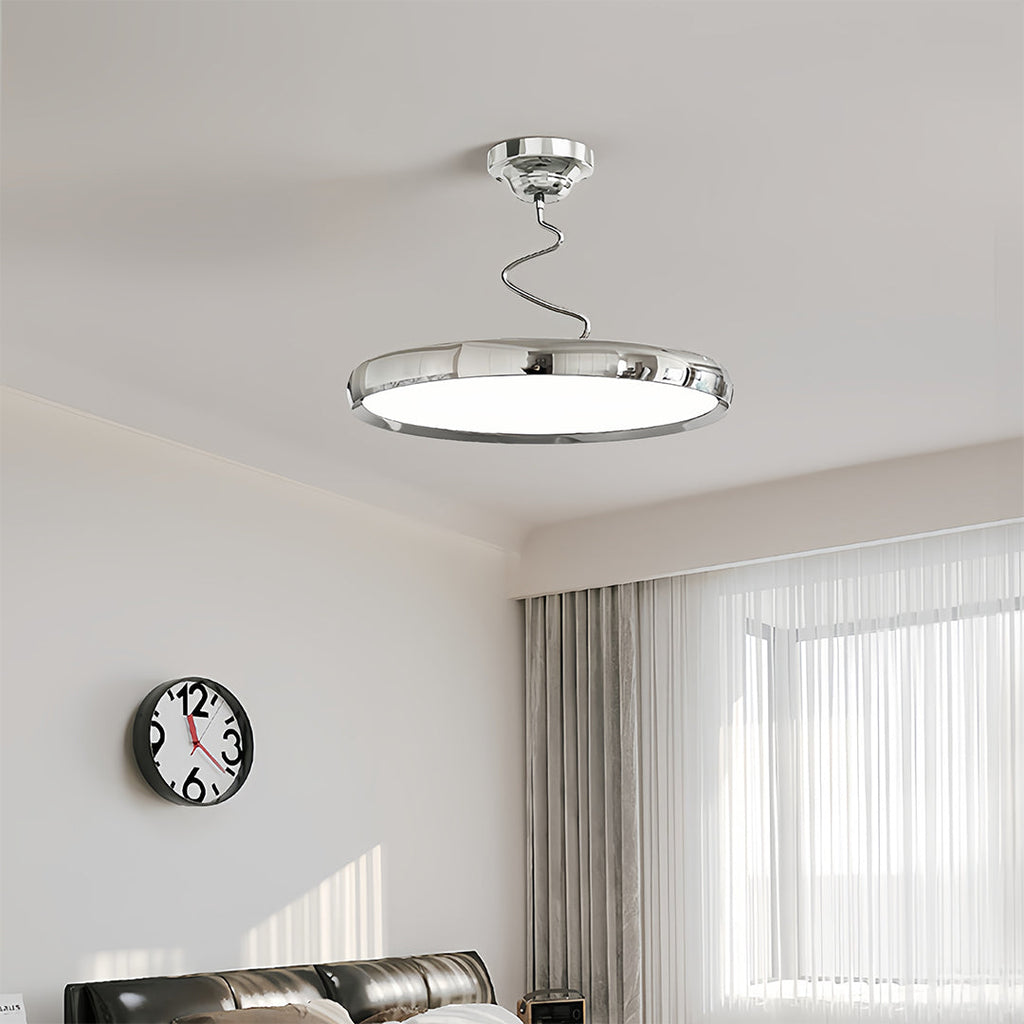 Modern Semi Flush Mount Twisted Full-Spectrum Ceiling Light