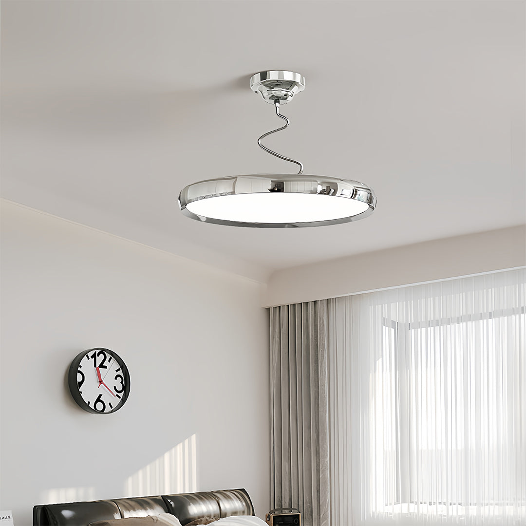 Modern Semi Flush Mount Twisted Full-Spectrum Ceiling Light