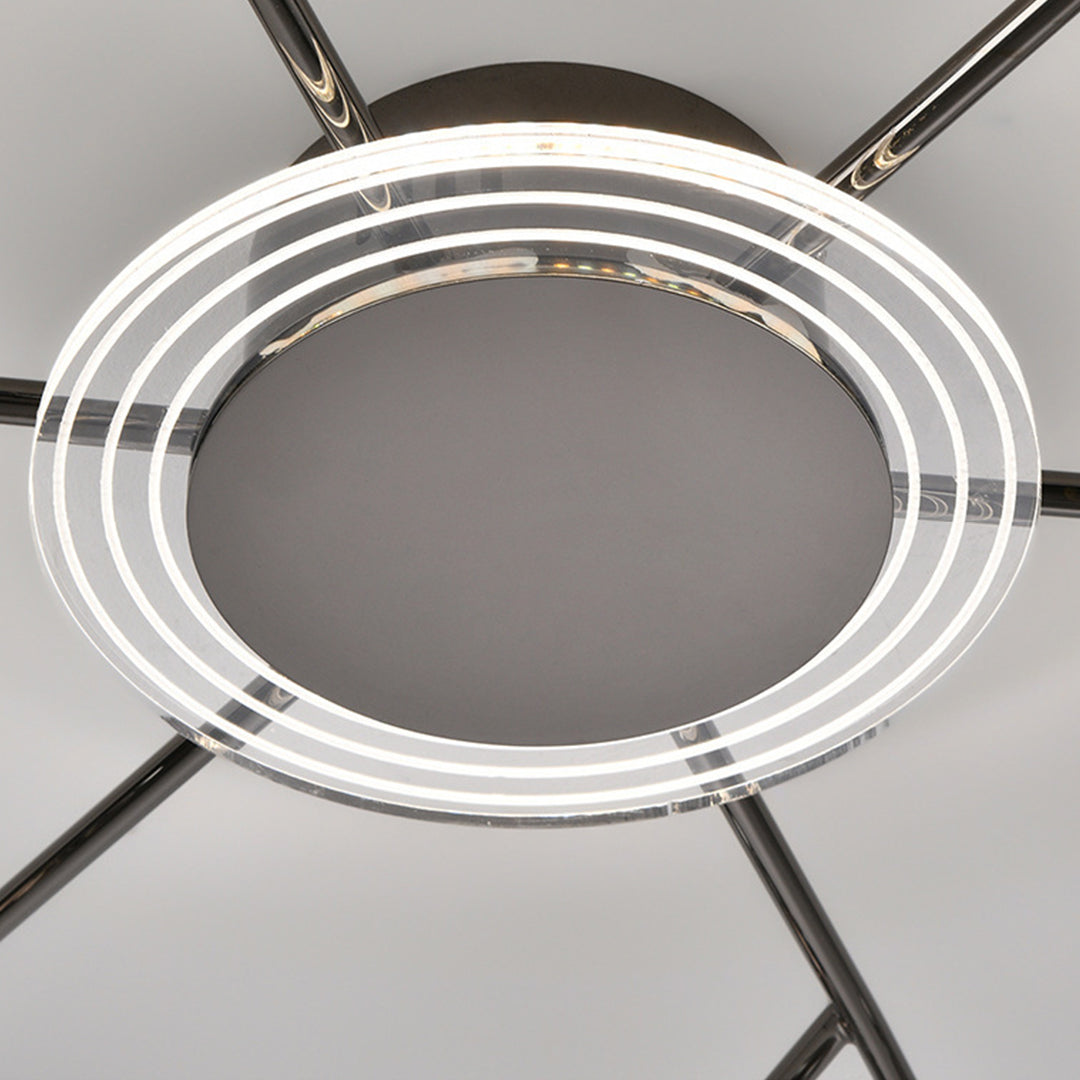 Round Large Semi Flush Mount Ceiling Light - Branching Design for Elegant Illumination