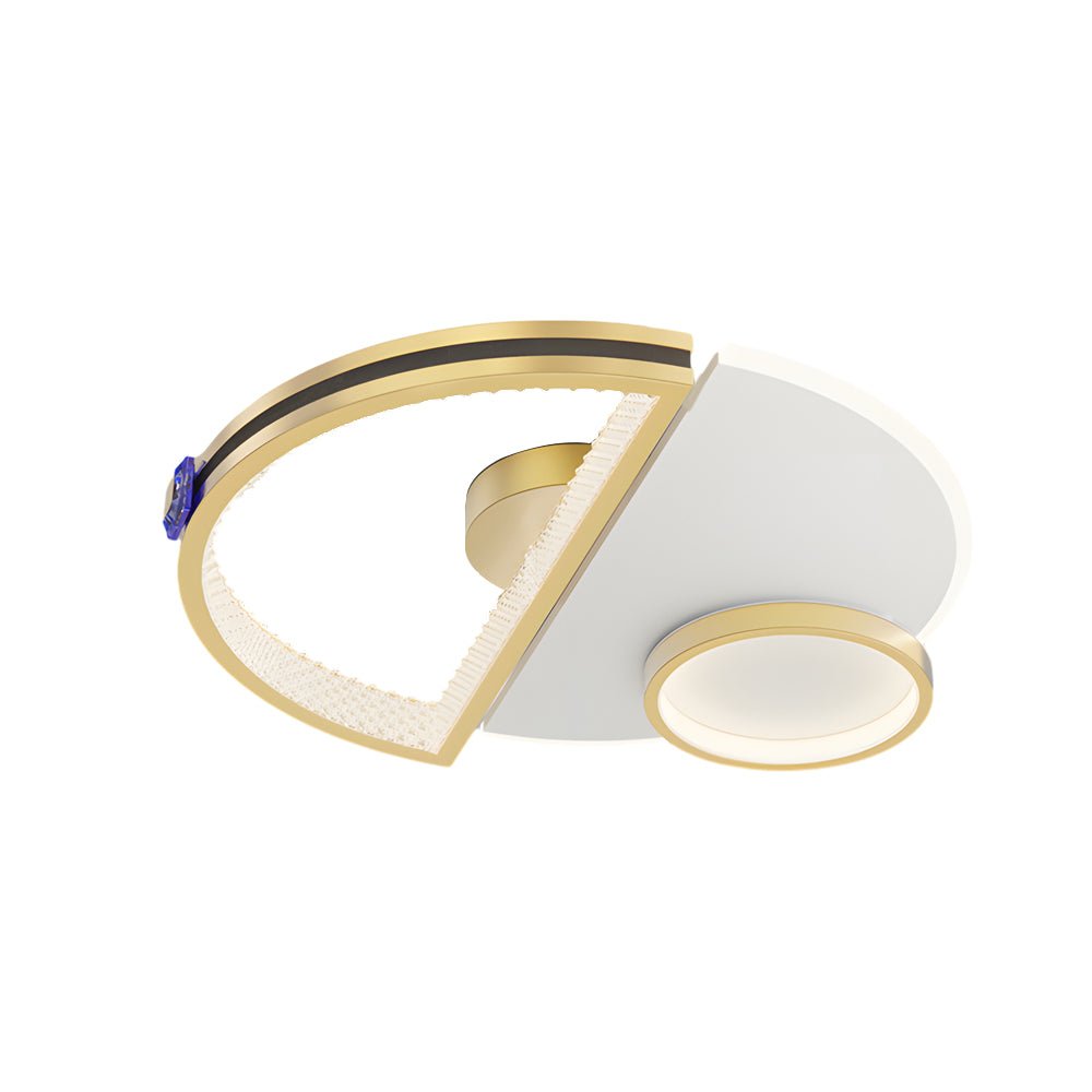 Modern Semicircular LED Ceiling Light - Three Step Dimming Acrylic Fixture