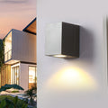 Black Waterproof Outdoor LED Sensor Wall Light - Square Design