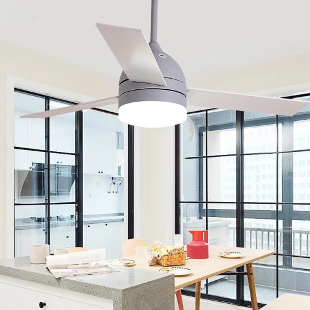 Electroplated Metal Acrylic LED Nordic Ceiling Fan with Lights