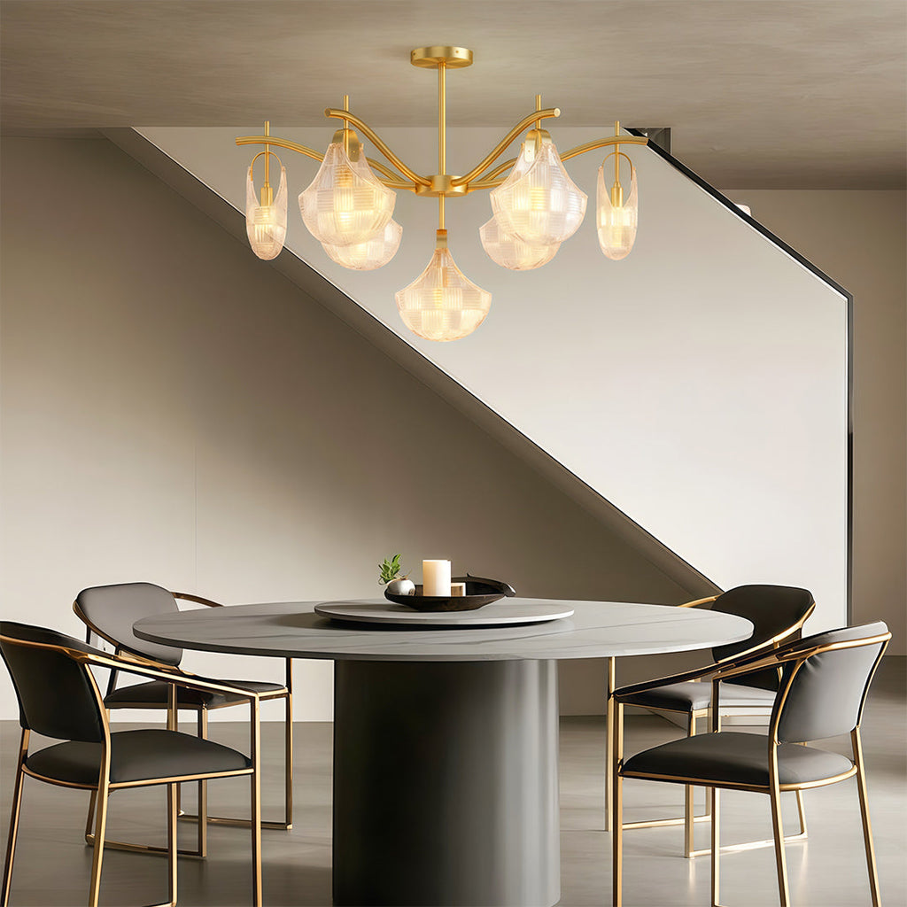 Shell Chandelier Light - Modern Luxury Ceiling Fixture, Creative Design, Elegant Home Lighting
