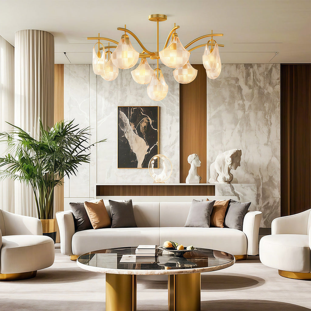 Shell Chandelier Light - Modern Luxury Ceiling Fixture, Creative Design, Elegant Home Lighting