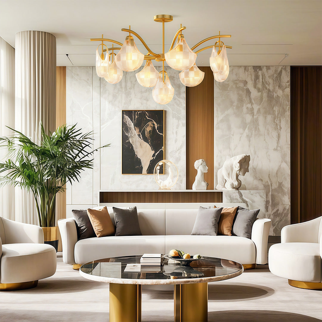 Shell Chandelier Light - Modern Luxury Ceiling Fixture, Creative Design, Elegant Home Lighting