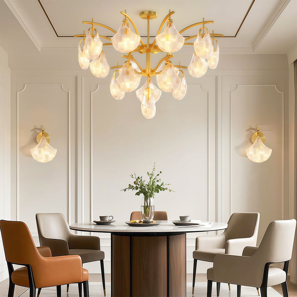Shell Chandelier Light - Modern Luxury Ceiling Fixture, Creative Design, Elegant Home Lighting