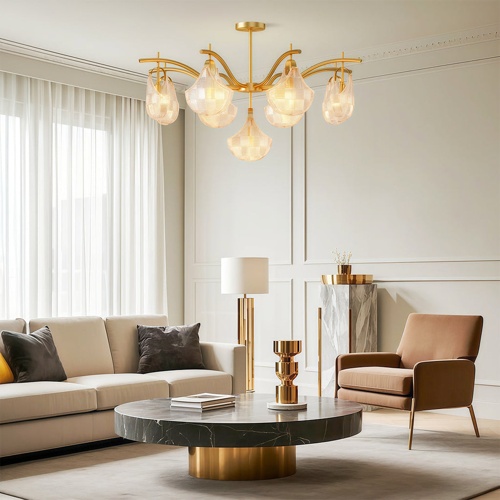 Shell Chandelier Light - Modern Luxury Ceiling Fixture, Creative Design, Elegant Home Lighting