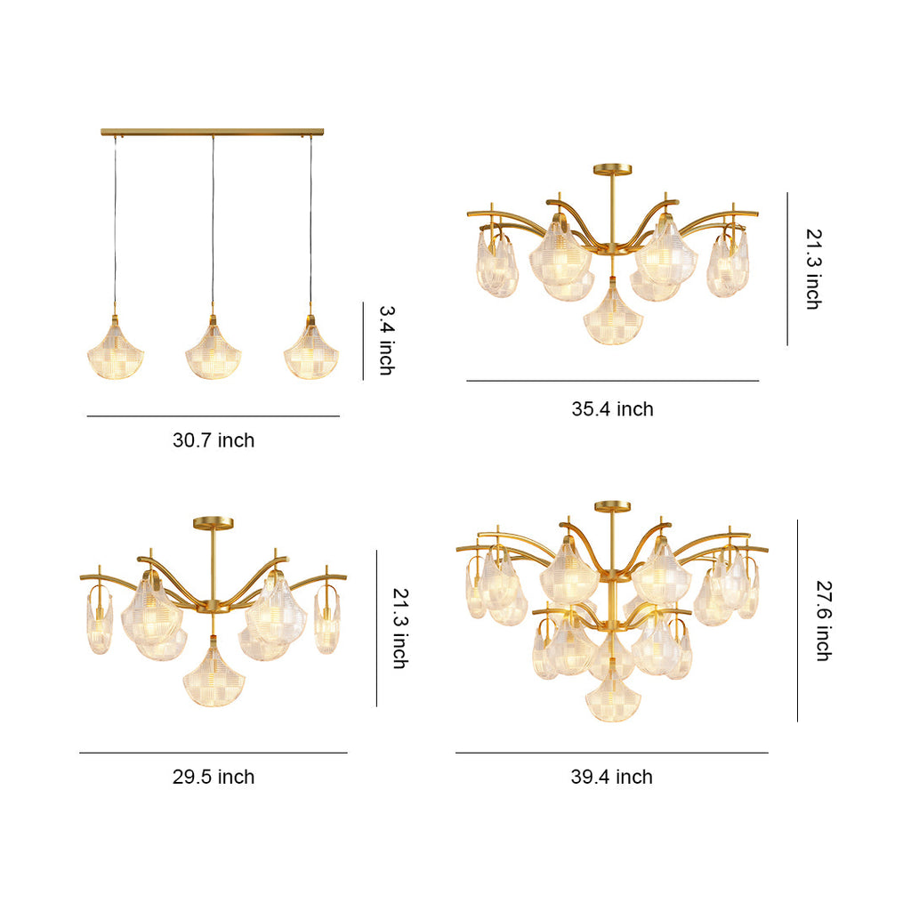 Shell Chandelier Light - Modern Luxury Ceiling Fixture, Creative Design, Elegant Home Lighting