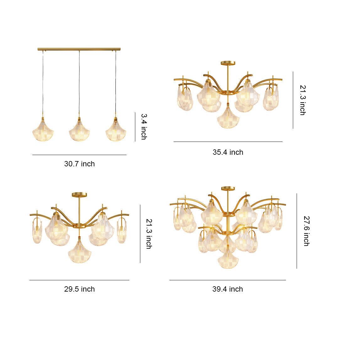 Shell Chandelier Light - Modern Luxury Ceiling Fixture, Creative Design, Elegant Home Lighting