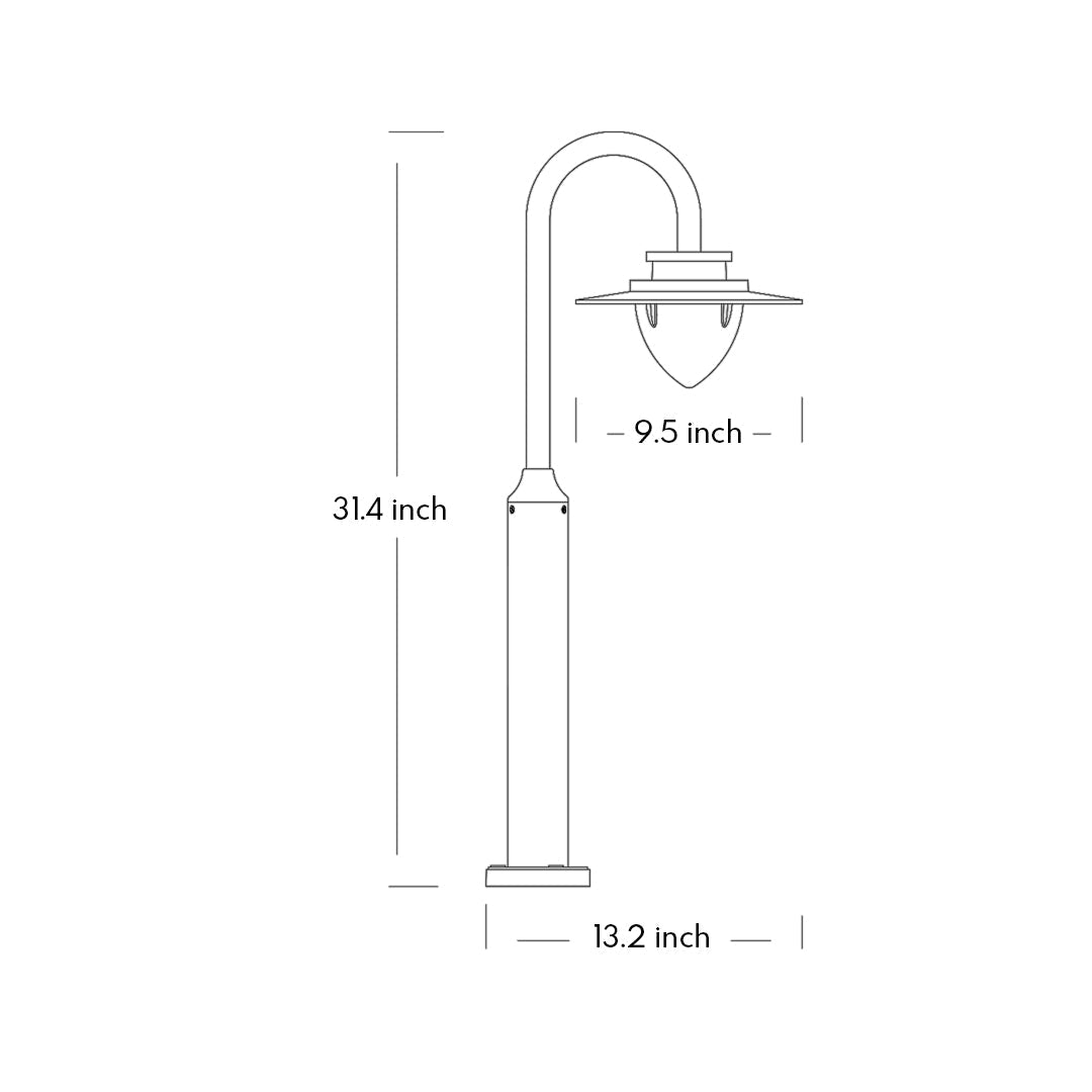 Elegant Gooseneck Garden Lights - Minimalist Pathway Lighting