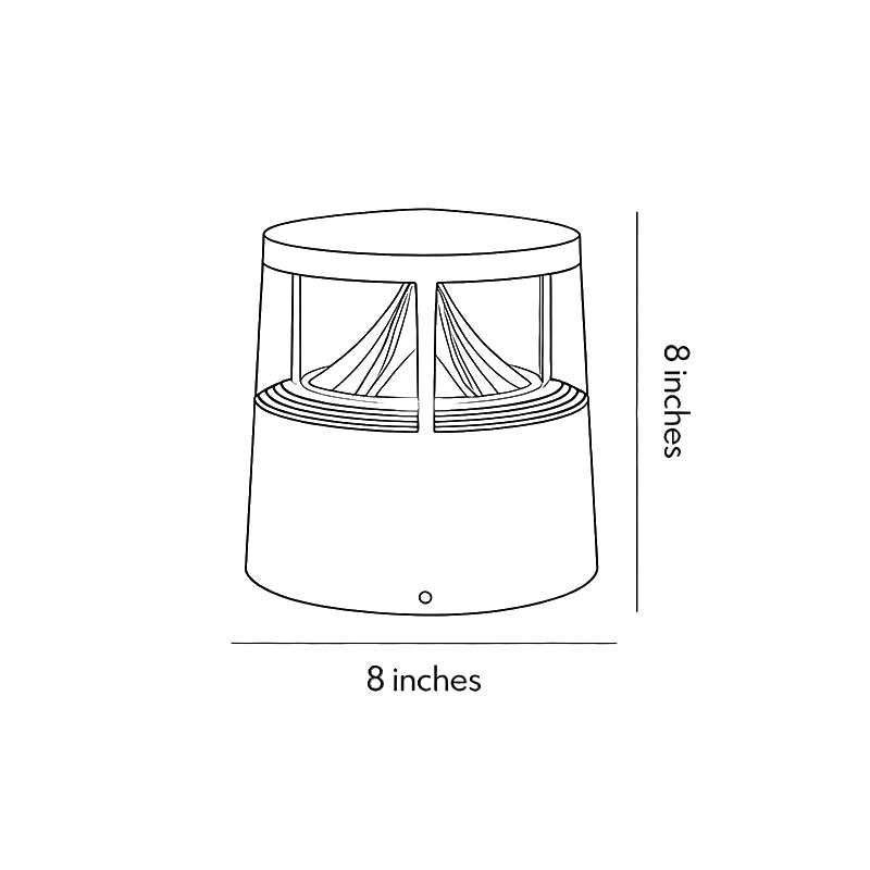 Short Aluminum Volcano Cob Lawn Light - Durable Outdoor Bollard Lighting