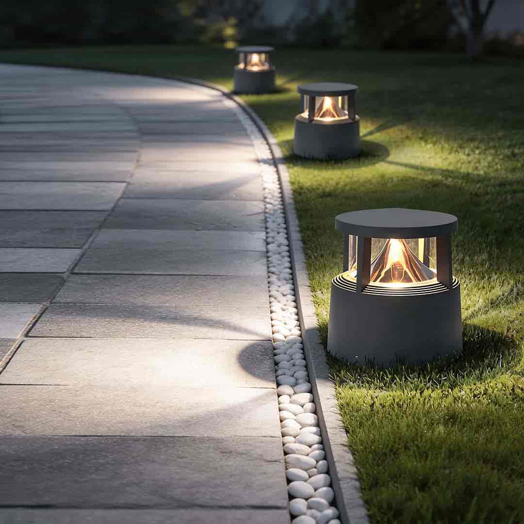 Short Aluminum Volcano Cob Lawn Light - Durable Outdoor Bollard Lighting