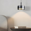 Short Cylinder Glass Pendant Light - 3 Step Dimming LED - Smoke Gray Nordic Design