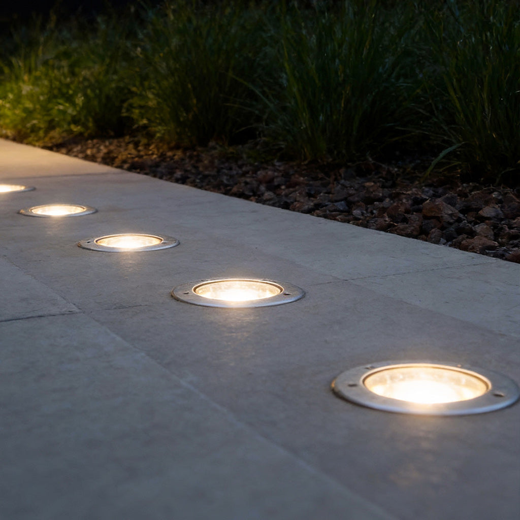 Recessed Solar LED Metal Well Light for Outdoor Landscape Lighting