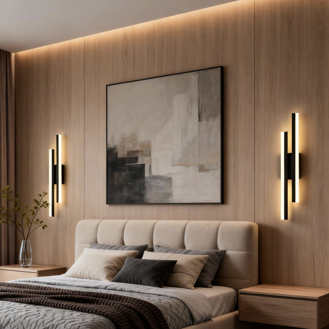 Modern Asymmetric Metal Side Vanity Lights for Bathroom, Contemporary Bathroom Lighting Fixtures, Stylish LED Vanity Lighting, Sleek Asymmetric Design, Wall Mounted Vanity Lights, Minimalist Bathroom Lighting, Decorative Metal Wall Lights for Home, Trendy