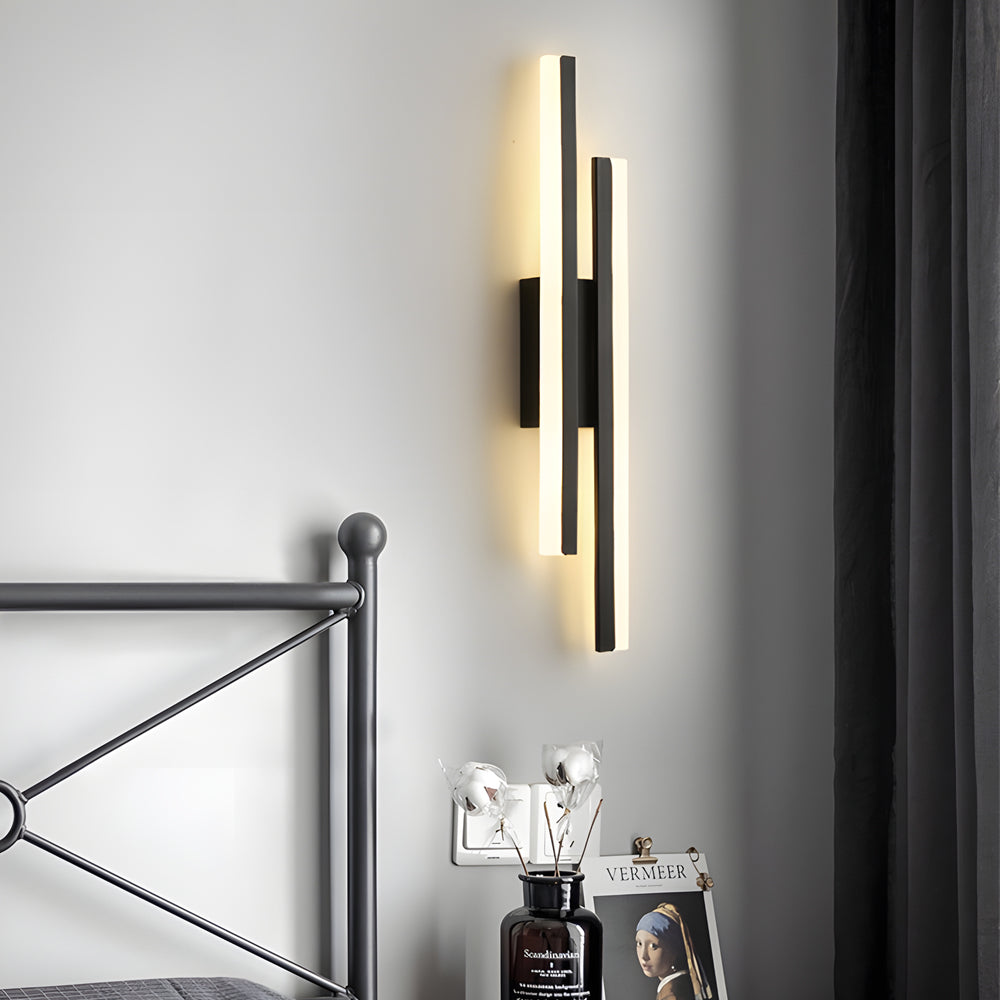 Modern Asymmetric Metal Side Vanity Lights for Bathroom, Contemporary Bathroom Lighting Fixtures, Stylish LED Vanity Lighting, Sleek Asymmetric Design, Wall Mounted Vanity Lights, Minimalist Bathroom Lighting, Decorative Metal Wall Lights for Home, Trendy