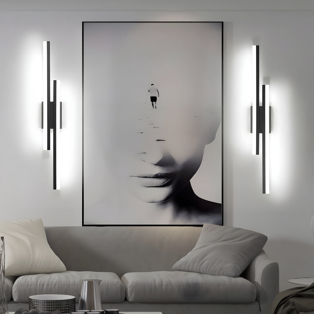 Modern Asymmetric Metal Side Vanity Lights for Bathroom, Contemporary Bathroom Lighting Fixtures, Stylish LED Vanity Lighting, Sleek Asymmetric Design, Wall Mounted Vanity Lights, Minimalist Bathroom Lighting, Decorative Metal Wall Lights for Home, Trendy