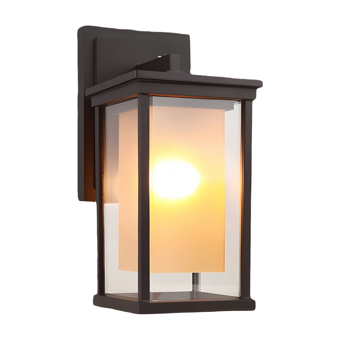 Outdoor Wall Mounted Black Square Aluminum Light Fixture