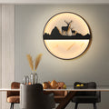 Silhouette Outdoor LED Deer Mountain Wall Light