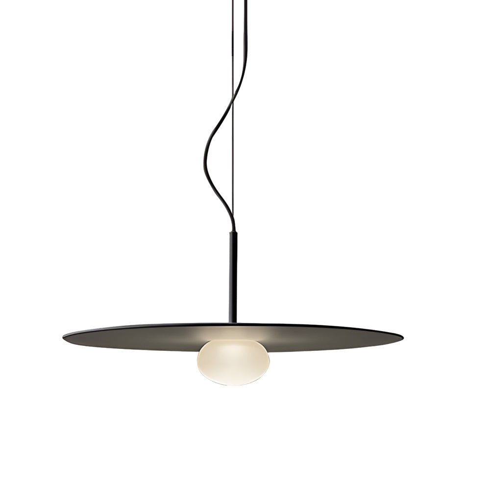 Simple Glass Iron UFO Ball LED Chandelier Postmodern Lighting