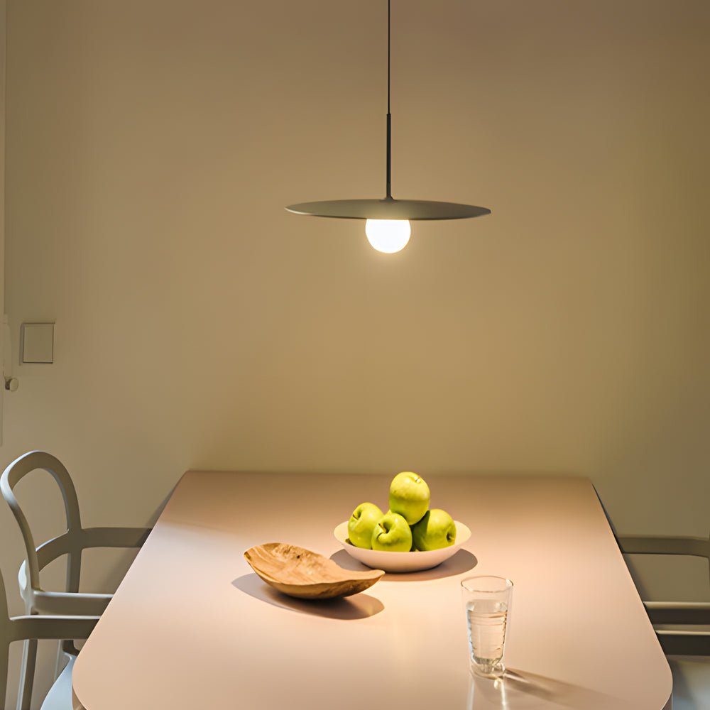 Simple Glass Iron UFO Ball LED Chandelier Postmodern Lighting