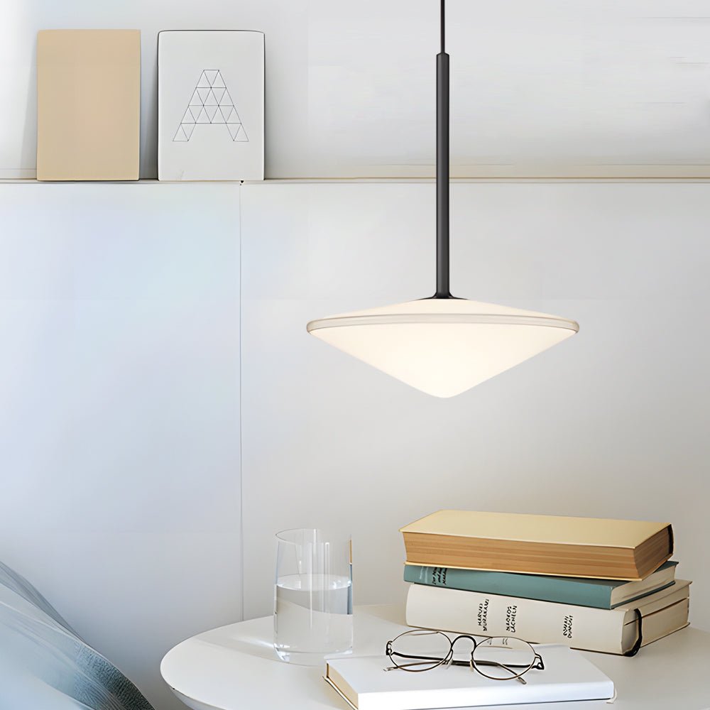 Simple Glass Iron UFO Ball LED Chandelier Postmodern Lighting