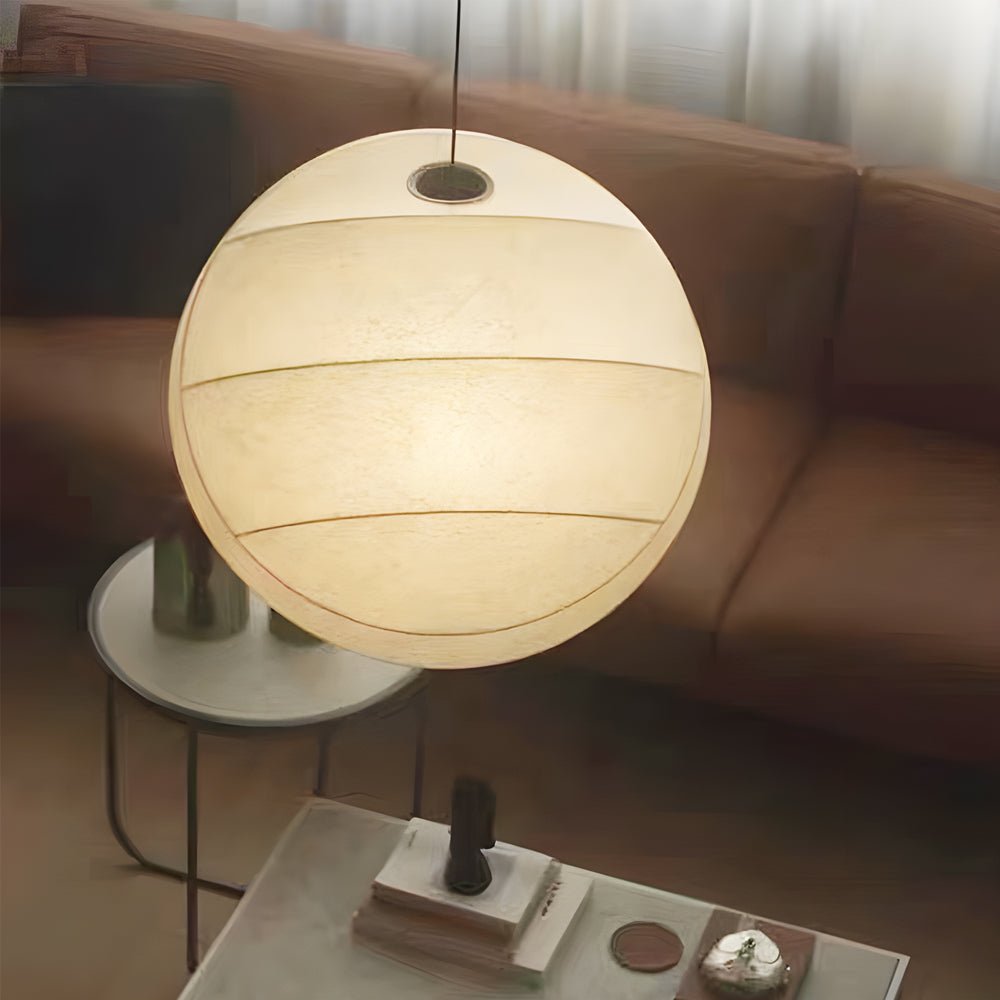 Iron Silk Fabric Ball Chandelier - Wabi-Sabi Japanese Style Light Fixture