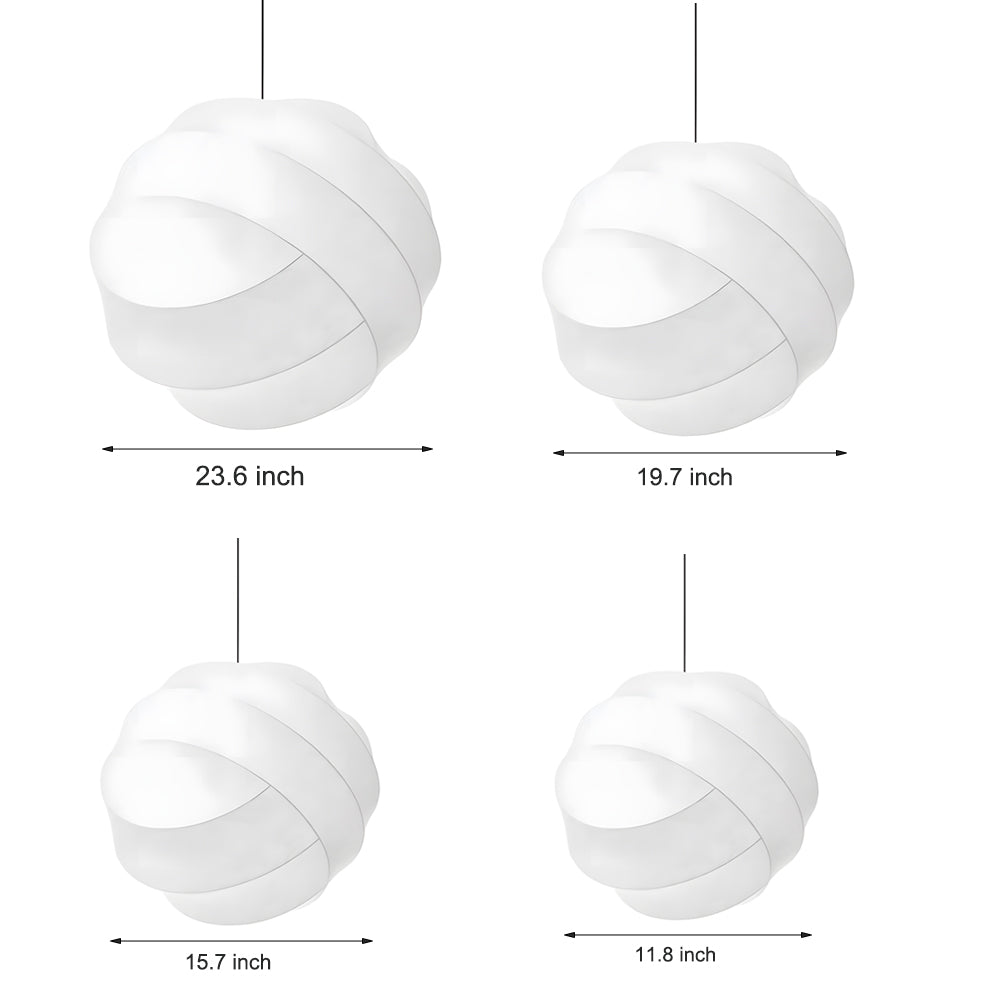 Iron Silk Fabric Ball Chandelier - Wabi-Sabi Japanese Style Light Fixture