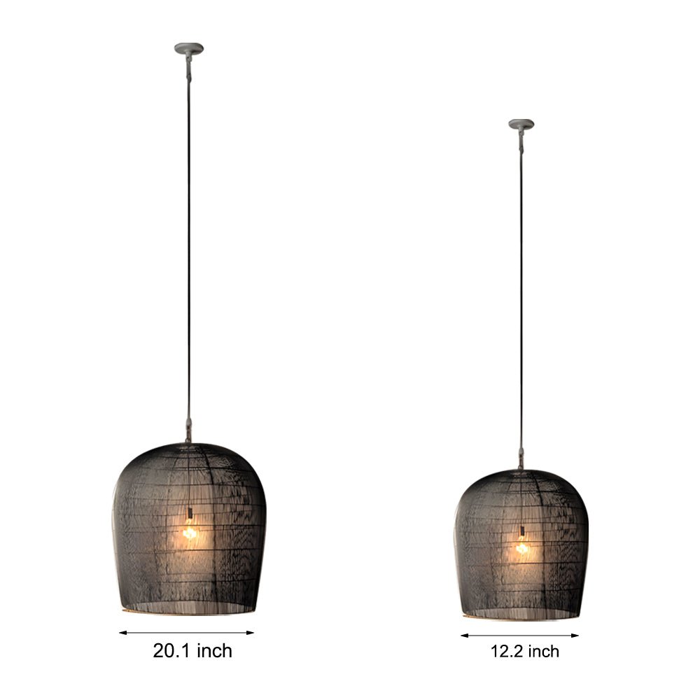 Iron Woven Wabi-Sabi Zen Lantern Chandelier