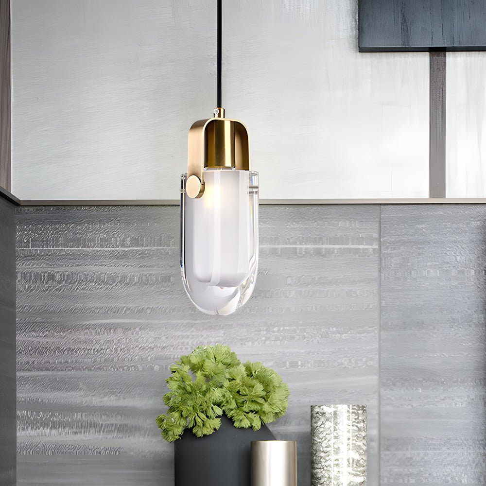 Luxury Crystal Dimming Copper Pendant Light - Modern 3-Step Lighting