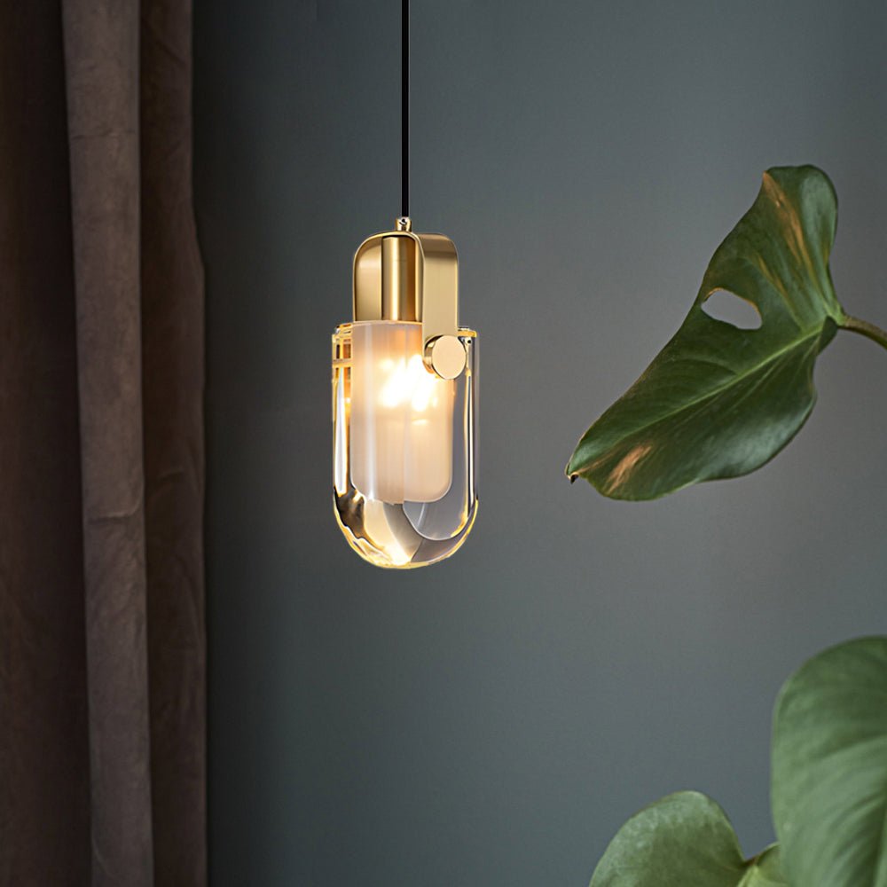 Luxury Crystal Dimming Copper Pendant Light - Modern 3-Step Lighting