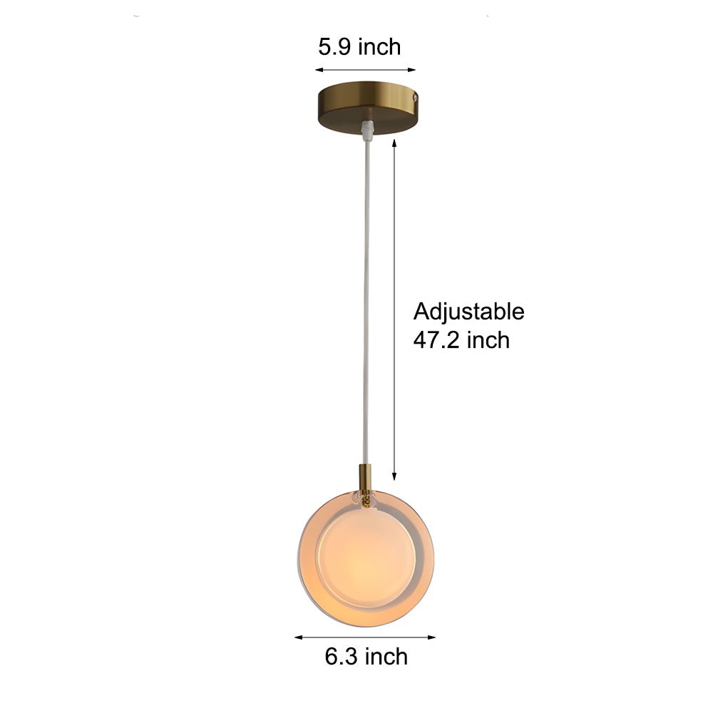 Round Glass Pendant Light - Creative Postmodern Ceiling Lamp for Home Decor