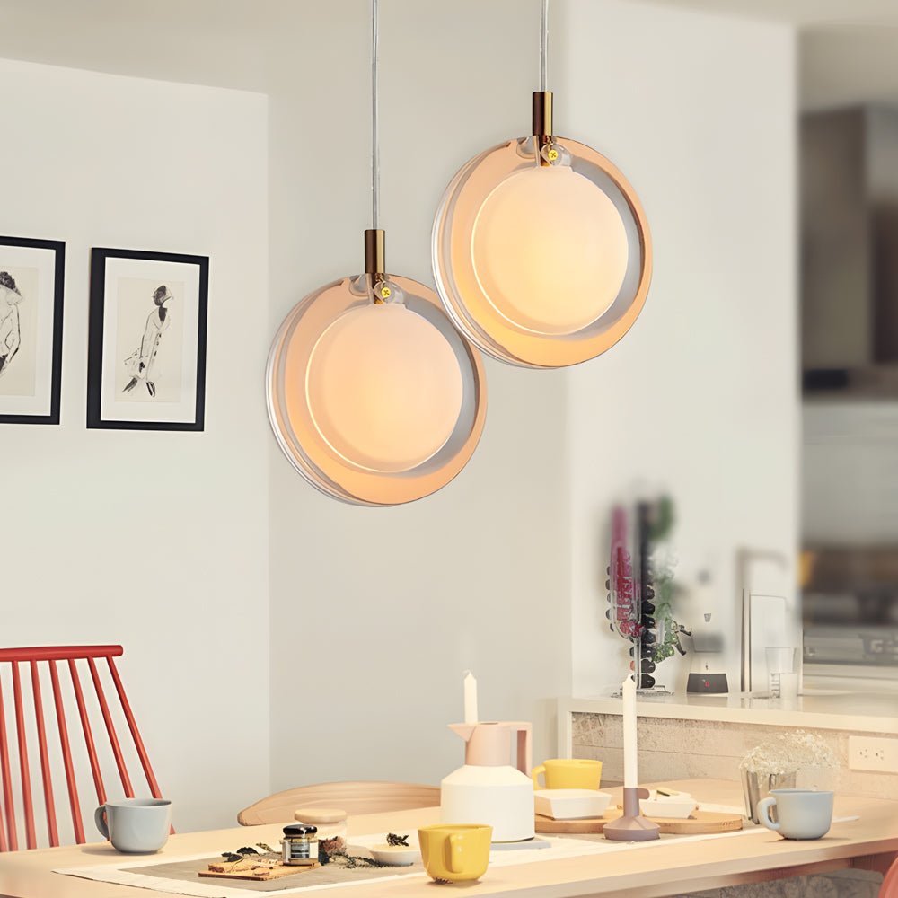 Round Glass Pendant Light - Creative Postmodern Ceiling Lamp for Home Decor