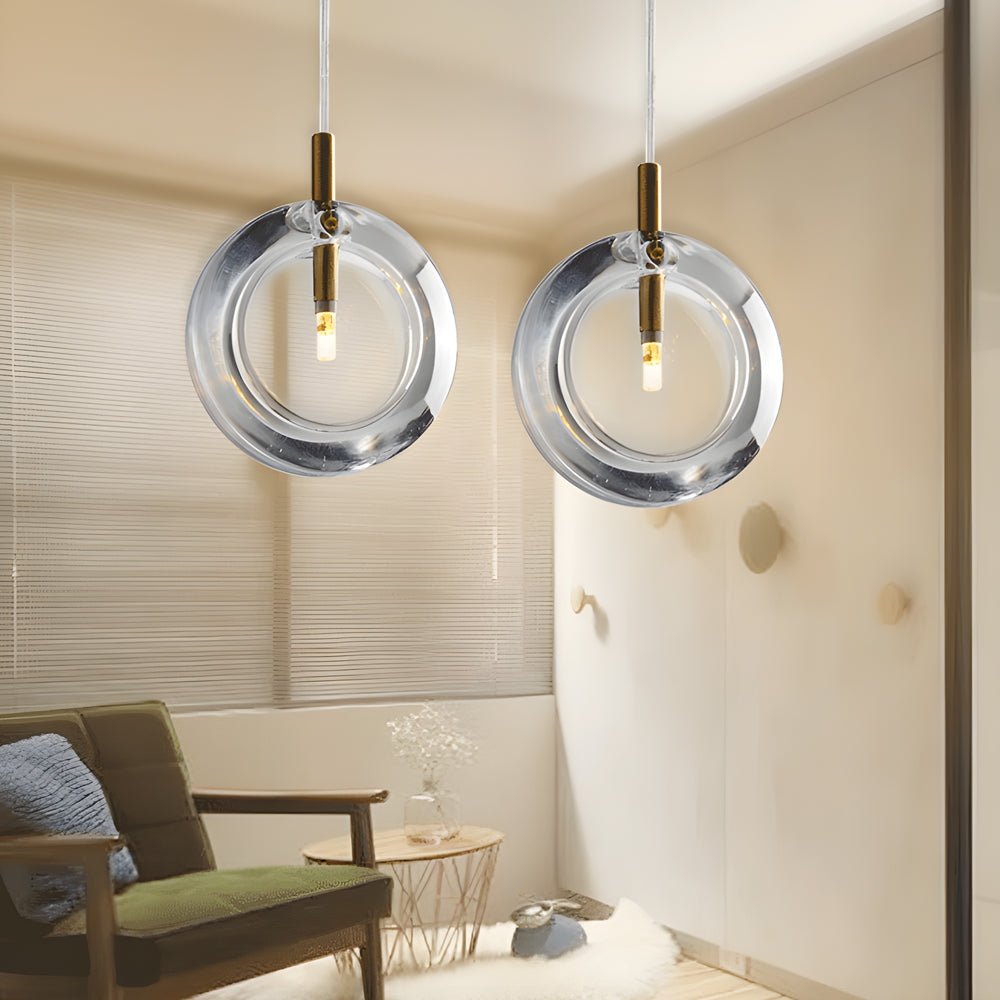 Round Glass Pendant Light - Creative Postmodern Ceiling Lamp for Home Decor