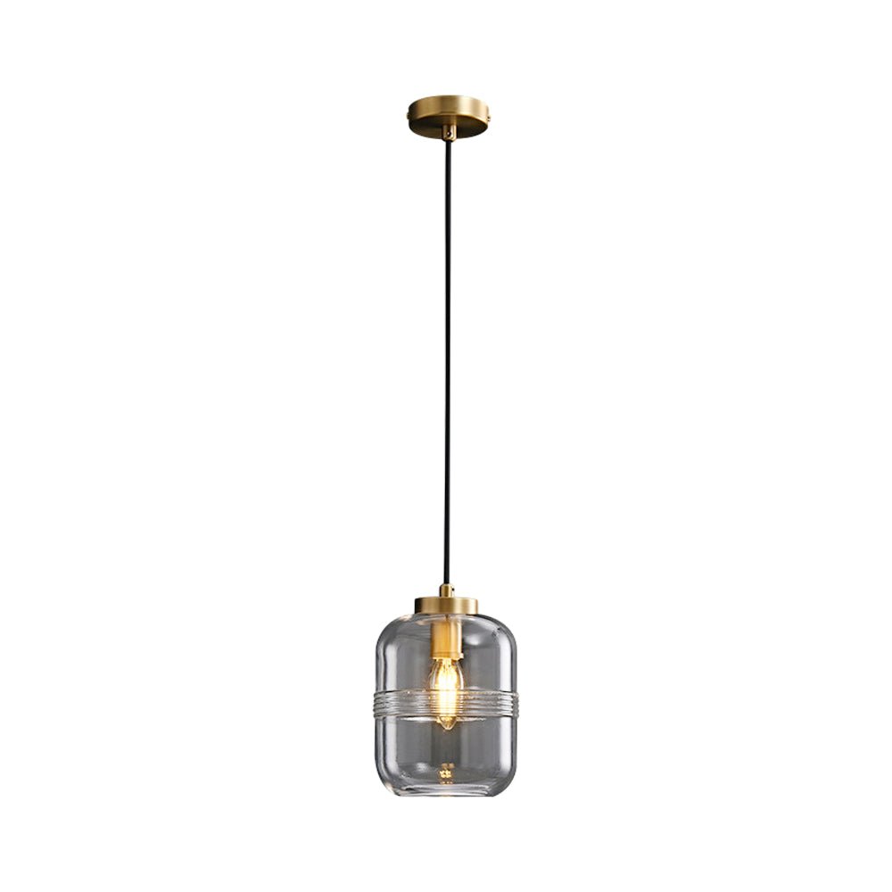 Semi-Threaded Glass Dimming Copper Pendant Light