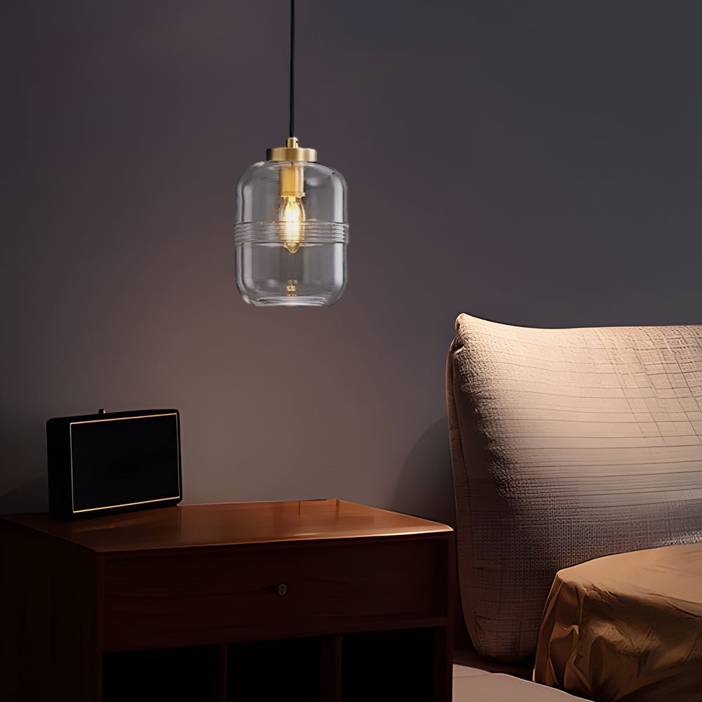 Semi-Threaded Glass Dimming Copper Pendant Light